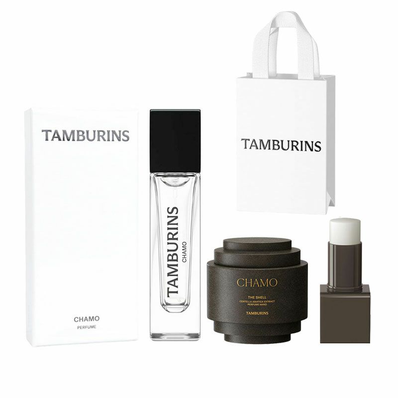 タンバリンズ TAMBURINSパフューム＆ハンドクリーム コスメ福袋 2025 CHAMO カモ 3点セット 30ml/11ml/6.5g [  ハンドクリーム ] Sサイズショッパー付き 2025 福袋 国内発送 韓国コスメ | ABCOSME 本店